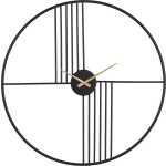 reloj pared negro metal decoracion 60 x 5 x 60 cm