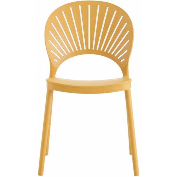 silla abanico apilable polipropileno amarillo claro 1