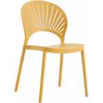 silla abanico apilable polipropileno amarillo claro
