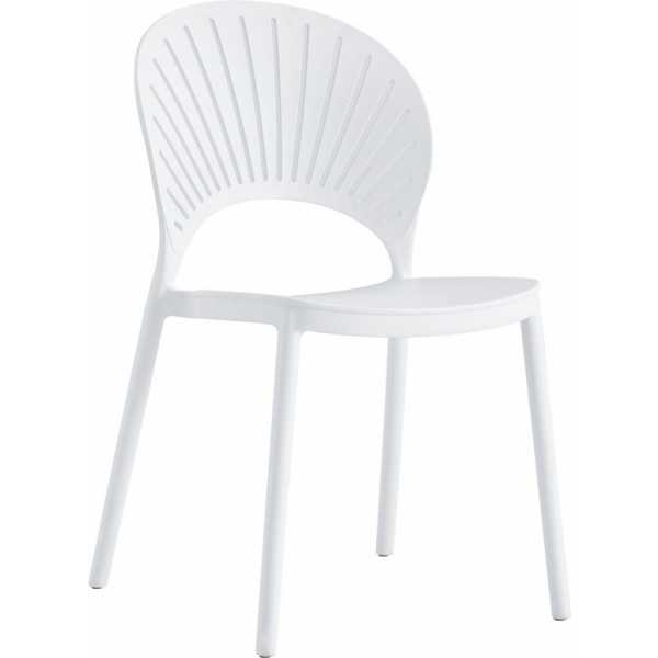 silla abanico apilable polipropileno blanco