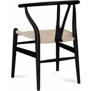 silla altea madera negra rattan natural 5