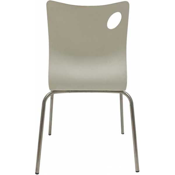 silla amelie apilable acero inoxidable asiento laminado hpl blanco roto 3