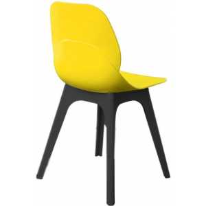 silla aries polipropileno negro y amarillo 1