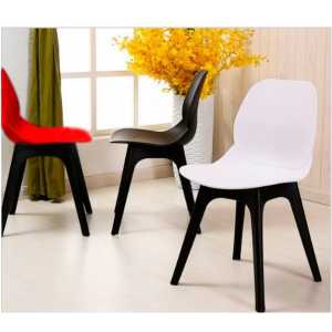 silla aries polipropileno negro y rojo 1
