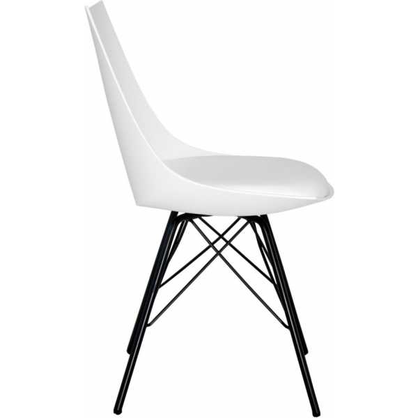 silla armony metal blanco negro 1