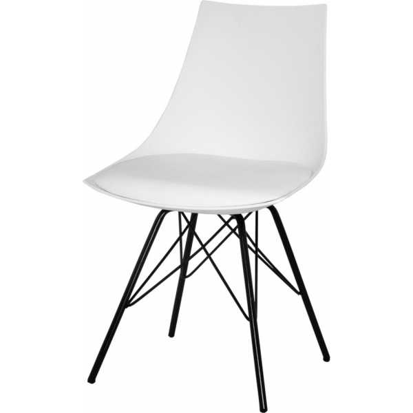 silla armony metal blanco negro