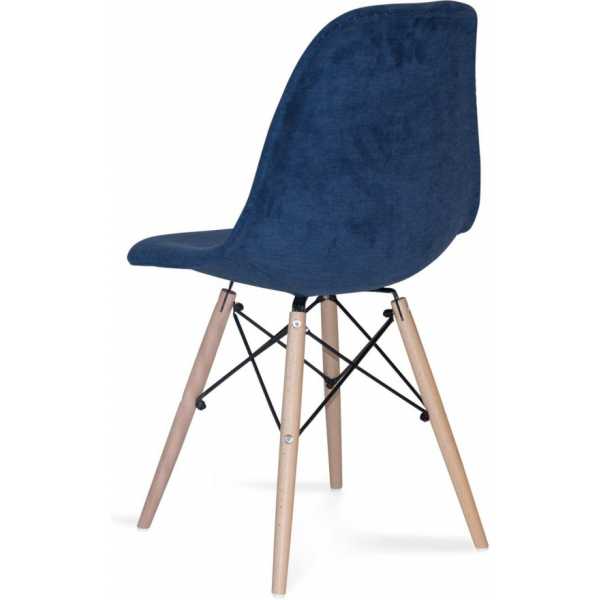 silla dali tapizada lisa azul 1