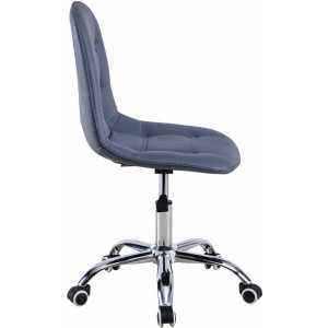 silla de escritorio capitone gris 1