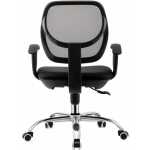 silla de oficina mirafiori brazos malla y tejido negro 2