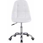 silla escritorio capitone blanco
