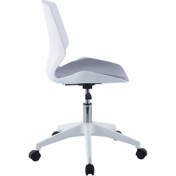 silla escritorio dinamic blanca y gris