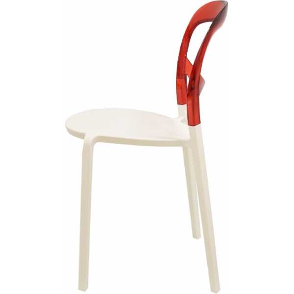 silla festival polipropileno blanco respaldo policarbonato rojo 1