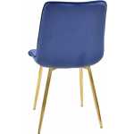 silla gilda metal dorado tejido velvet azul 2