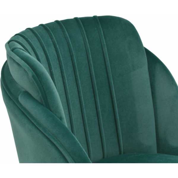 silla glamour metal tapizado velvet verde 3