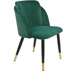 silla glamour metal tapizado velvet verde
