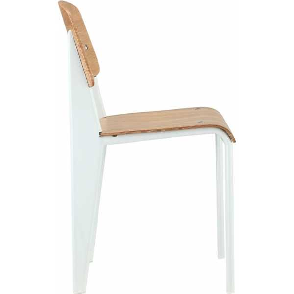 silla jp new metal blanco laminado natural 1