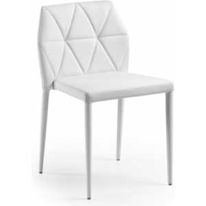 silla larbi tapizada blanca
