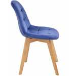 silla lorena madera tapizada velvet azul 1
