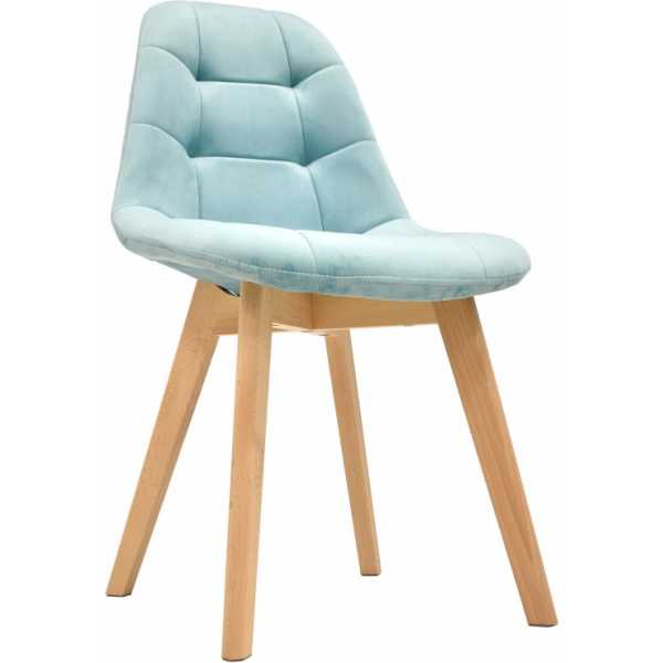 silla lorena madera tapizada velvet verde agua 4