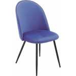 silla magda metal tapizado velvet azul 3