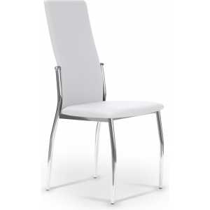silla miss pu blanca cromada