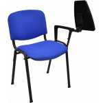 silla niza new am brazo pala a izquierda chasis negro tapizado azul 3