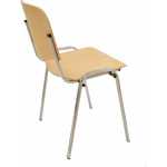 silla niza new chasis cromado asiento y respaldo en madera natural 1