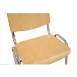 silla niza new chasis cromado asiento y respaldo en madera natural 2