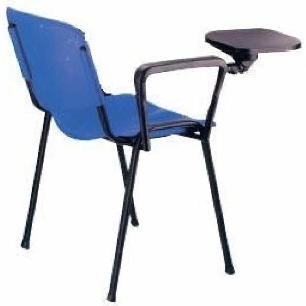 silla niza pala de escritura chasis negro asient y respen plastico disponible 3 colores