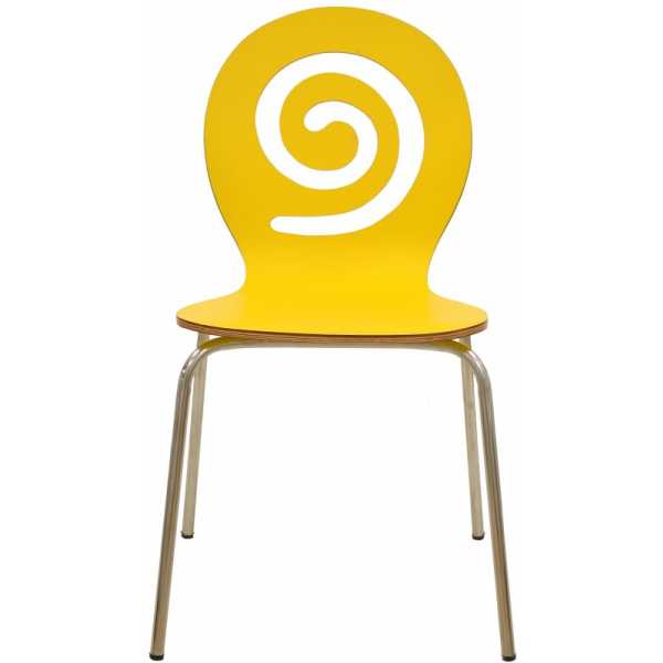 silla pinsapo apilable acero inoxidable laminado amarillo 1