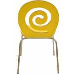 silla pinsapo apilable acero inoxidable laminado amarillo 2