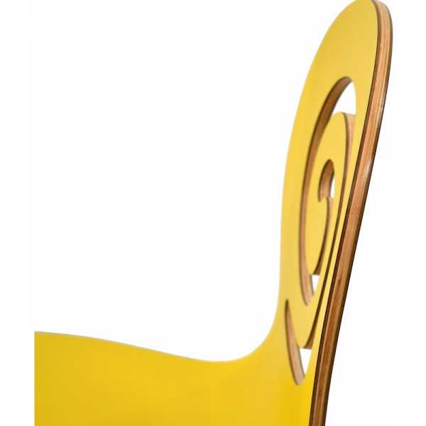 silla pinsapo apilable acero inoxidable laminado amarillo 4