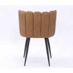 silla ramses metal tapizado similpiel marron claro 2