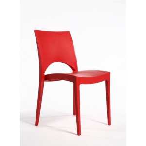 silla saba polipropileno color rojo