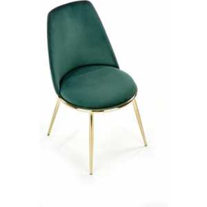 silla tavira metal cromado dorado tapizado velvet verde oscuro 1