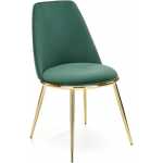 silla tavira metal cromado dorado tapizado velvet verde oscuro 2