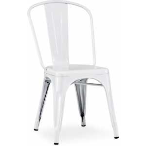 silla tol acero blanca