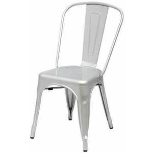 silla tol acero gris plata