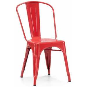 silla tol acero roja