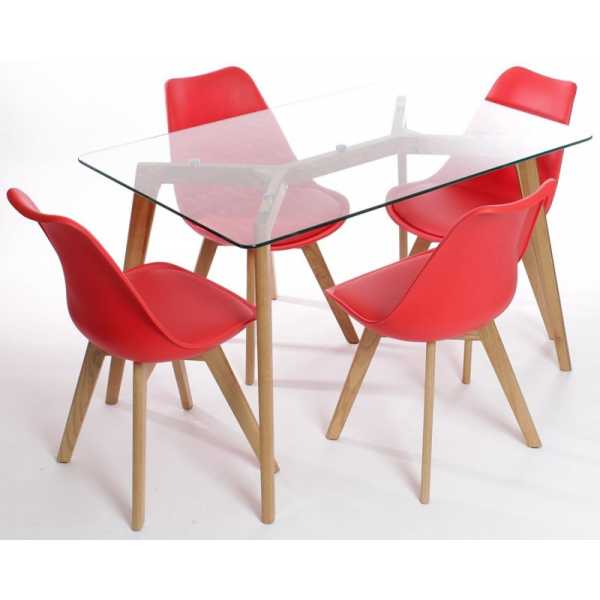 silla torre 4p ht madera polipropileno y cojin rojo 1