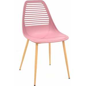silla uncibay metal polipropileno rosa oscuro