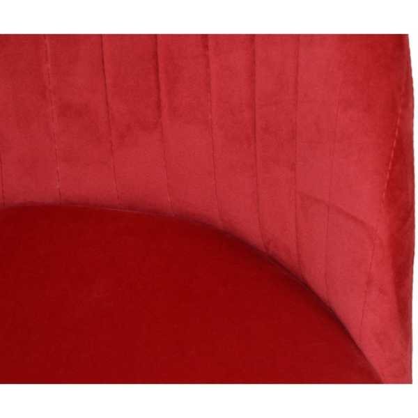 silla velvet metal terciopelo rojo burdeos 2