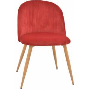 silla velvet metal terciopelo rojo burdeos