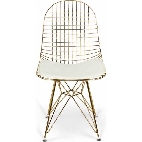 silla wire oro blanca 1