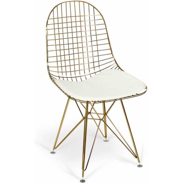 silla wire oro blanca 4