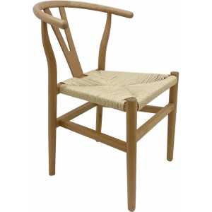 silla wish apilable madera de haya natural fibra trenzada