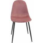 silla zen terciopelo rosa patas negras 1