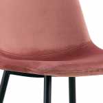 silla zen terciopelo rosa patas negras 3