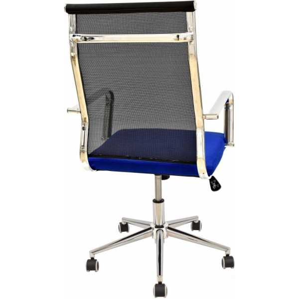 sillon de oficina austria alto malla negra asiento azul 3