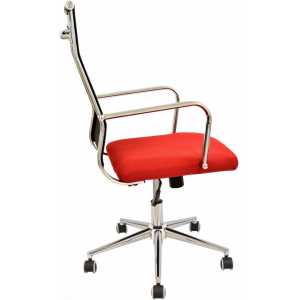 sillon de oficina austria alto malla negra asiento rojo 1